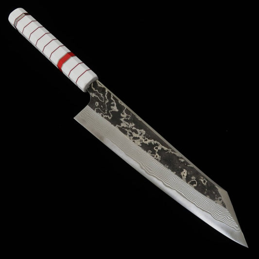初心 HATSUKOKORO - ヨロコビSP ‐ SLD 黒打ちブラスト仕上げ カスタムハンドル 切付牛刀 (240mm)
