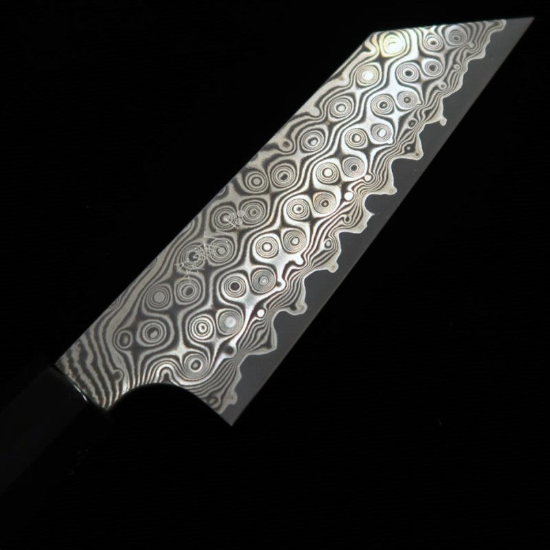 Petty Nigara SG2 Dark Pattern Damascus Buffalo Teak Handle (120mm)