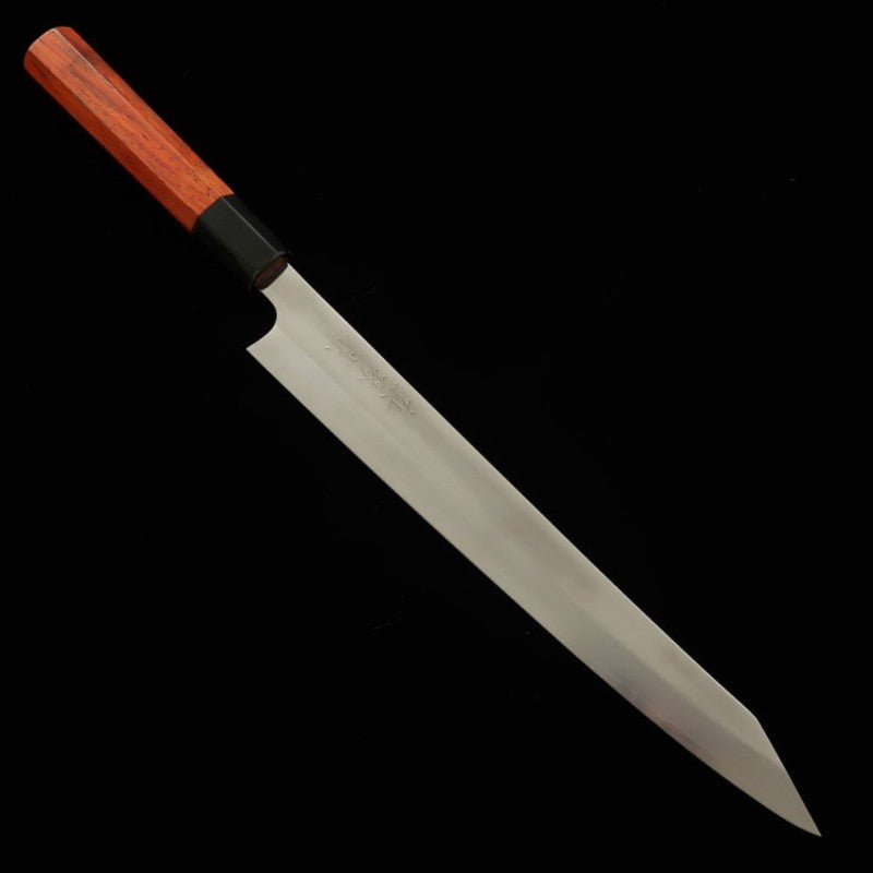 Kiritsuke Sujihiki TADOKORO Inox ginsan acabamento espelhado cabo de sândalo vermelho (270mm)