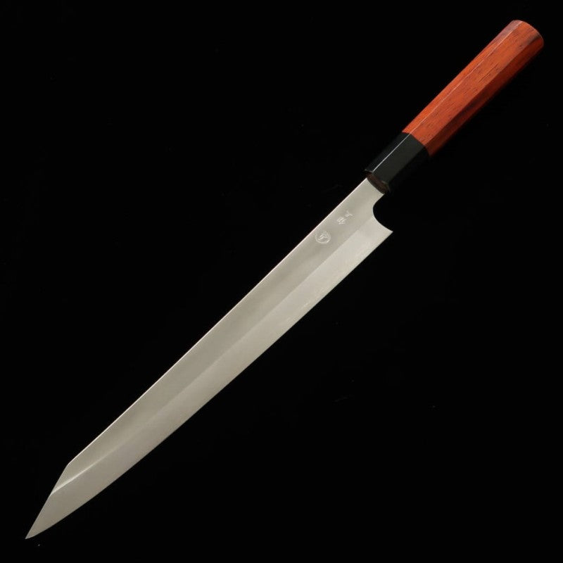 Kiritsuke Sujihiki TADOKORO Inox ginsan acabamento espelhado cabo de sândalo vermelho (270mm)