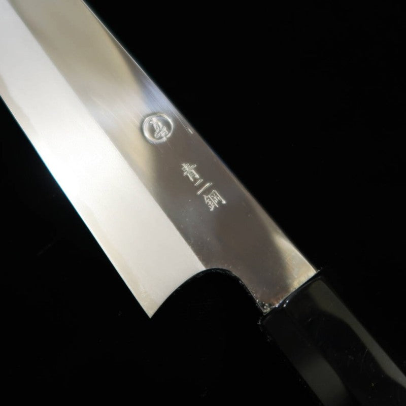 Tadokoro Hamono Makoto, acabado espejo, Aogami nº2, Kiritsuke fileteador, mango personalizado (300 mm)