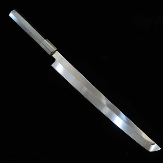 酔心 SUISIN 池田美和作 白鋼 本焼 先丸蛸引 黒檀八角 (300mm)