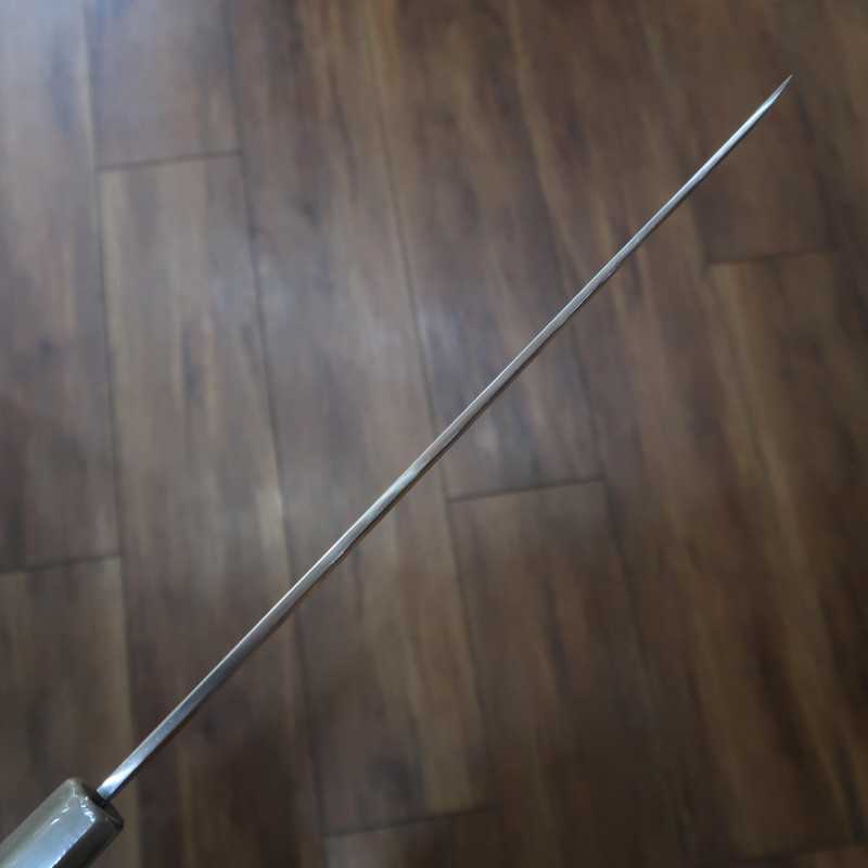 Sakimaru yanagiba SUISIN Shirogami Honyaki cabo em Ébano octogonal Forjada por Ikeda san (300mm)