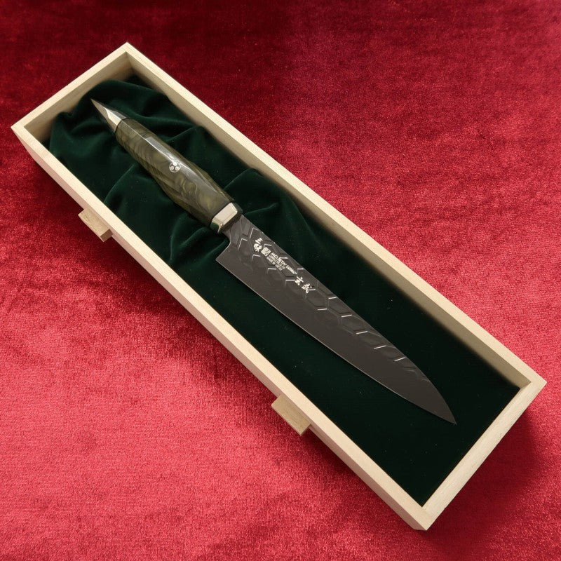 ZANMAI LIMITED EDITION Four Gods Series Genbu Petty/Santoku/Gyuto/Kiritsuki 4-piece set Coreless Steel VG-10/VG-2 Reinforced Acrylic Handle Color: - Green