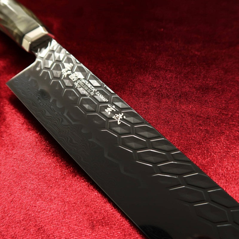 ZANMAI LIMITED EDITION Four Gods Series Genbu Petty/Santoku/Gyuto/Kiritsuki 4-piece set Coreless Steel VG-10/VG-2 Reinforced Acrylic Handle Color: - Green