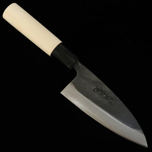 左頼光 HIDARI YORIMITSU 小出刃 SK材 黒打ち 朴柄 (120mm)