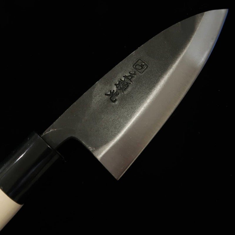 HIDARI YORIMITSU Small Deba SK steel black finish oak handle (120mm)