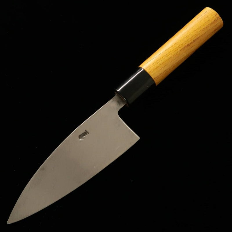 Miura Petit Deba, acier bleu n°2, épaisseur 4 mm, manche en orme (105/120 mm)