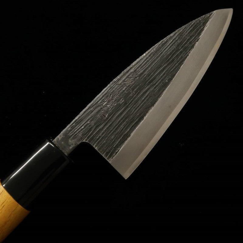 Miura Petit Deba, acier bleu n°2, épaisseur 4 mm, manche en orme (105/120 mm)