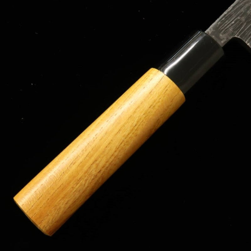 Miura Petit Deba, acier bleu n°2, épaisseur 4 mm, manche en orme (105/120 mm)