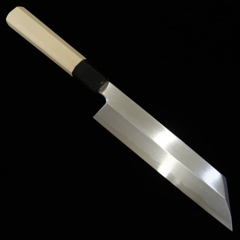 三浦 MIURA ムキモノ包丁 青紙二号 朴水牛八角柄 (180mm)