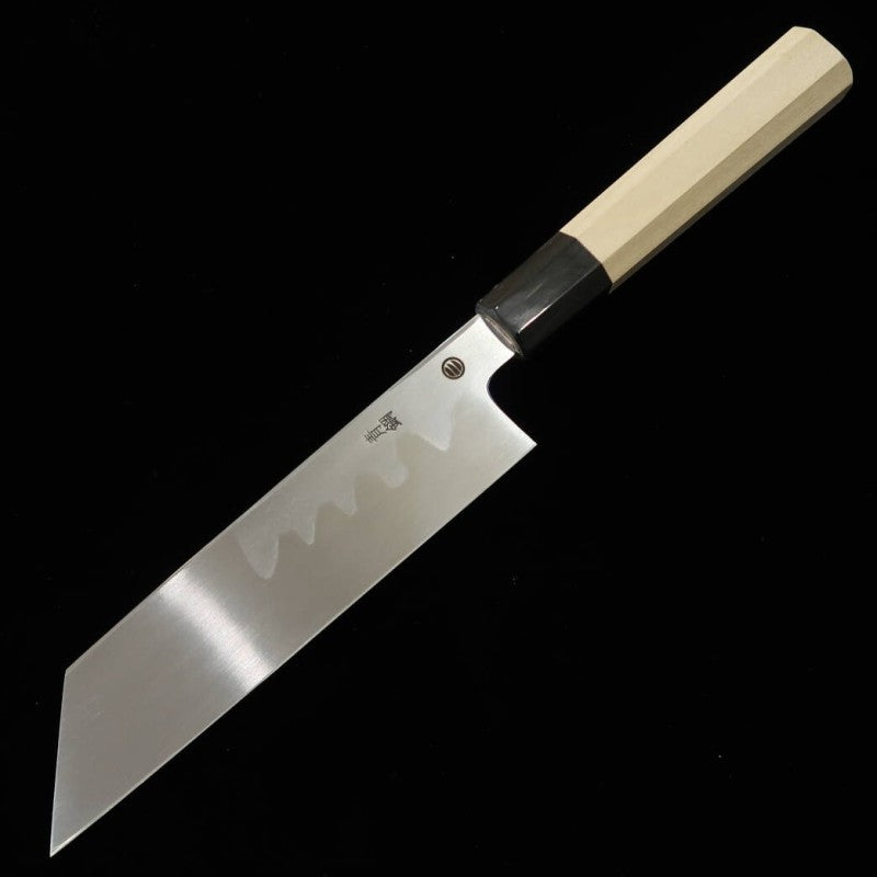 三浦 MIURA ムキモノ包丁 青紙二号 朴水牛八角柄 (180mm)