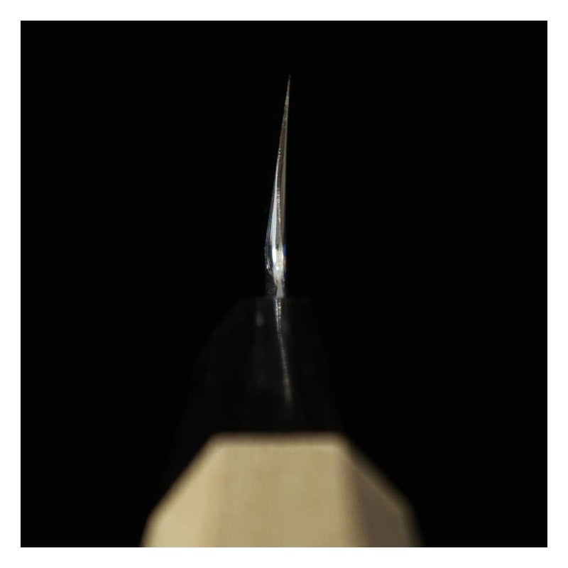 三浦 MIURA ムキモノ包丁 青紙二号 朴水牛八角柄 (180mm)