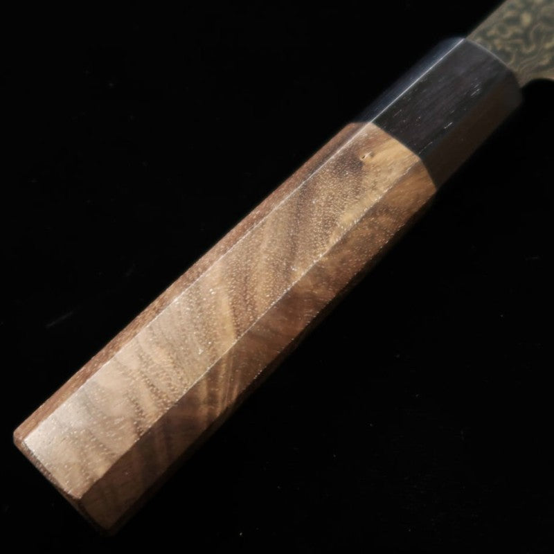 Petty KAGEKIYO ZA-18 damasco ennegrecido, mango octogonal de nogal (150 mm)