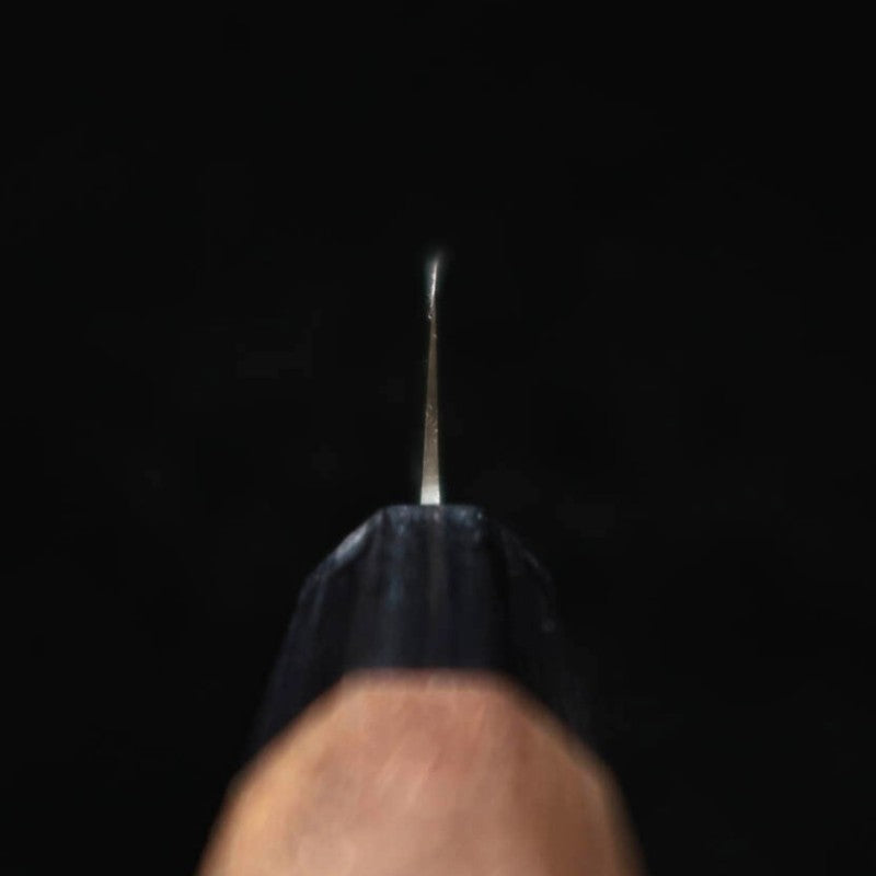 Petty KAGEKIYO ZA-18 damasco ennegrecido, mango octogonal de nogal (150 mm)