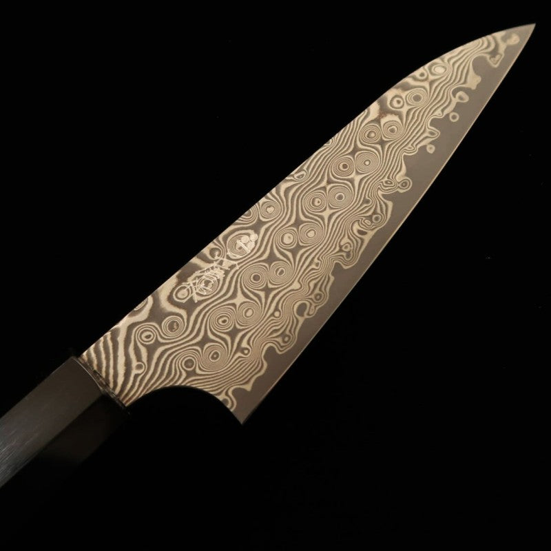 Petty NIGARA SG2 Dark Pattern Damascus Buffalo Ebony Handle (120mm)