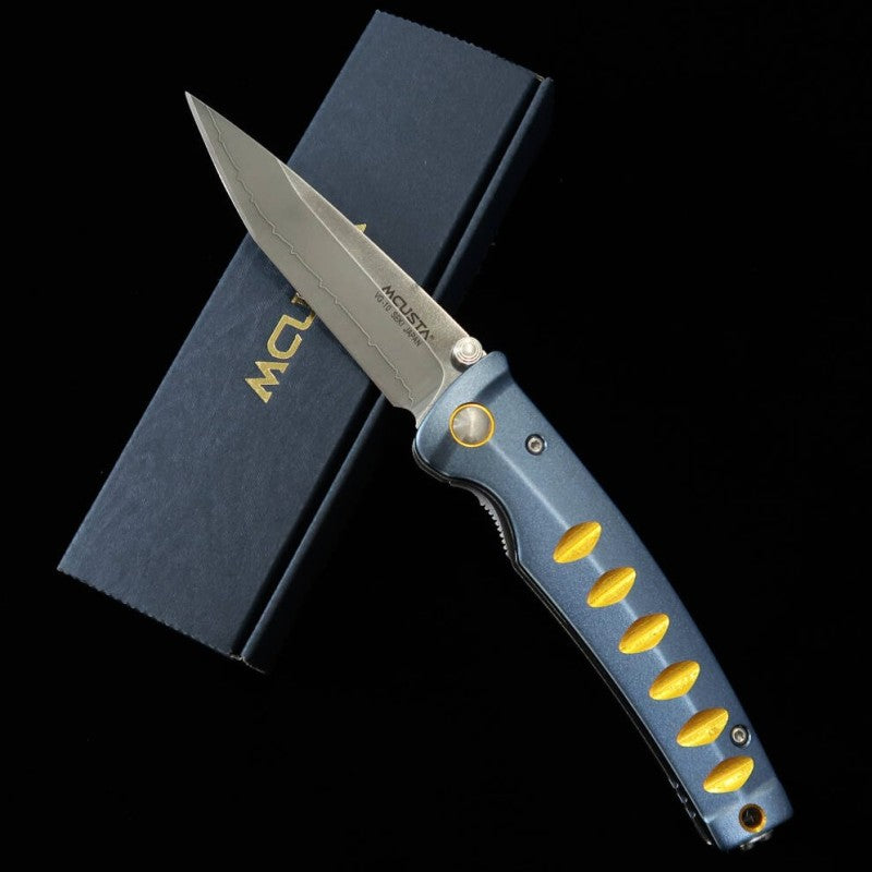 MCUSTA MCUSTA Cuchillo MC-0042C VG-10 Azul/Naranja (85mm)