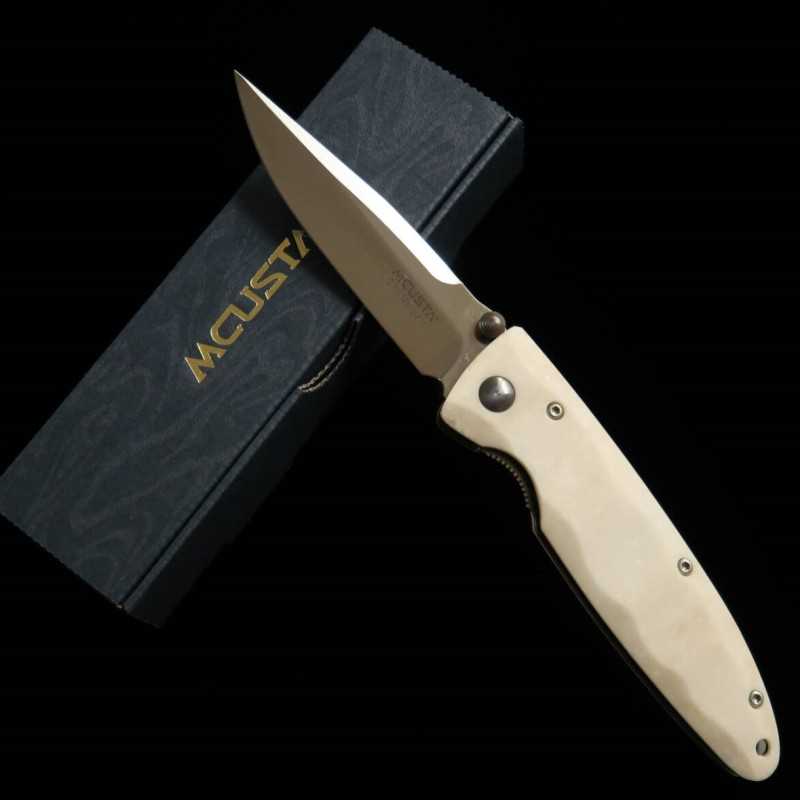 MCUSTA Classic Wave Corian, navaja plegable MC-0019V (85mm)