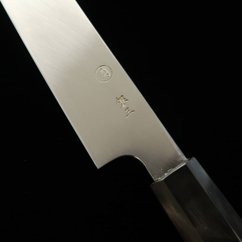 田所刃物 TADOKORO HAMONO 真琴作 鏡面 銀紙三号 先丸蛸引 黒檀銀巻柄 (300mm)