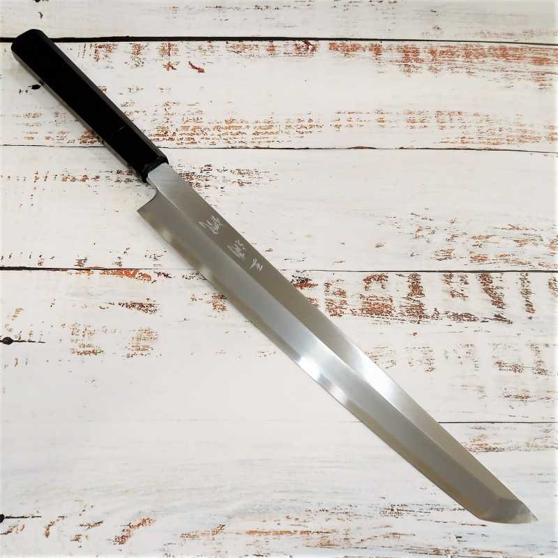 MIURA Obidama Sakimaru Yanagi Blade Shirogami No. 2 Ebony Octagonal Handle (270/300mm)