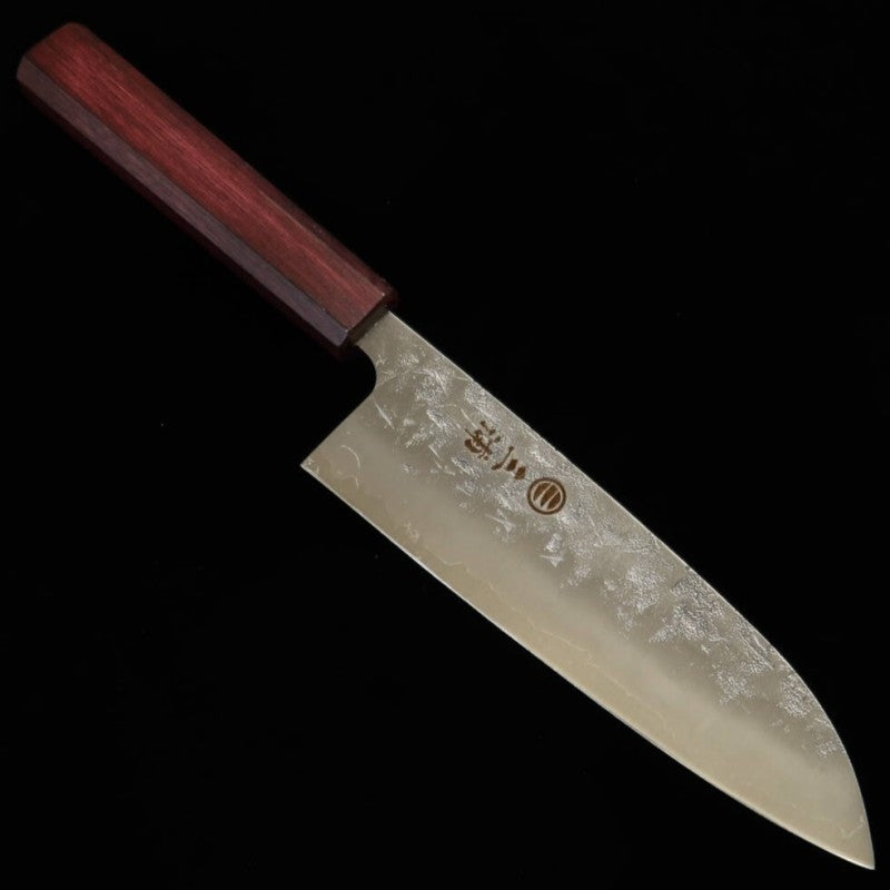 Santoku MIURA SLD acabado Nashiji Mango de roble octogonal (165 mm)