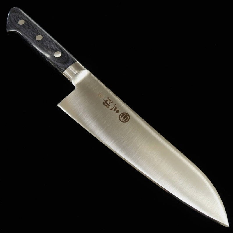 Santoku Miura AUS8 Cabo de madeira compensada azul (180mm)