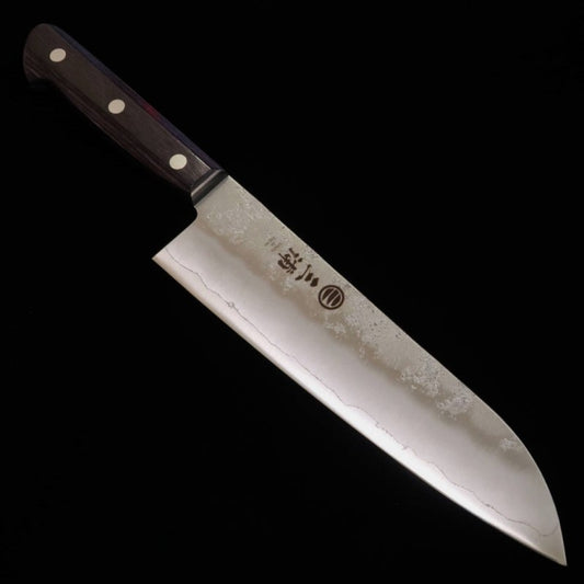 三浦 MIURA 三徳  銀紙三号 鍔無し パープル柄 (180mm)