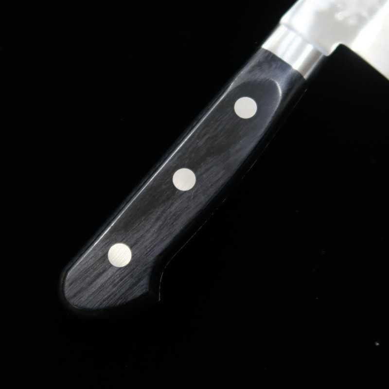 Miura MIURA Ginpaku n°3 Santoku, manche en contreplaqué noir avec mitre (180 mm)