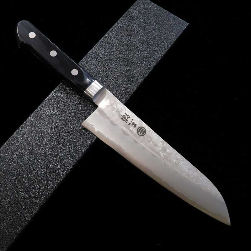 Miura MIURA Ginpaku n°3 Santoku, manche en contreplaqué noir avec mitre (180 mm)