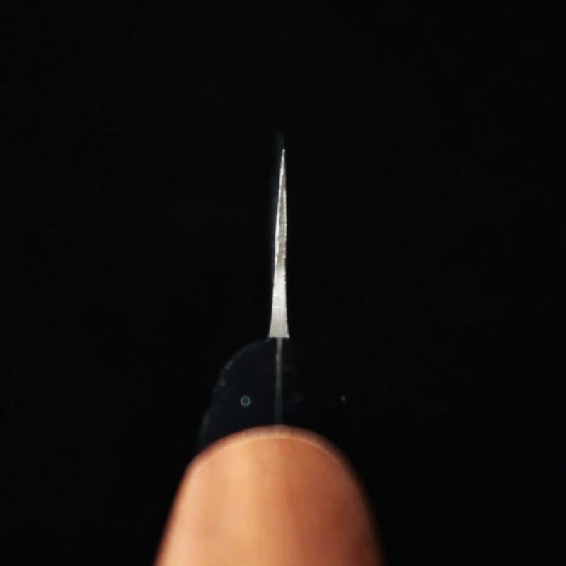 三浦 MIURA 三徳 白紙二号 黒打ち 胡桃柄 (165mm)