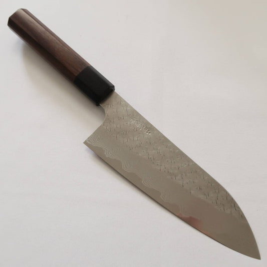 NIGARA SPG STRIX, Damas martelé, Santoku, manche en bois de rose (165mm)