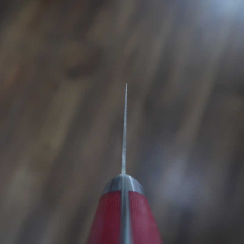 Santoku SUISIN INOX PREMIUM com cabo de micarta vermelho/branco (180 mm)