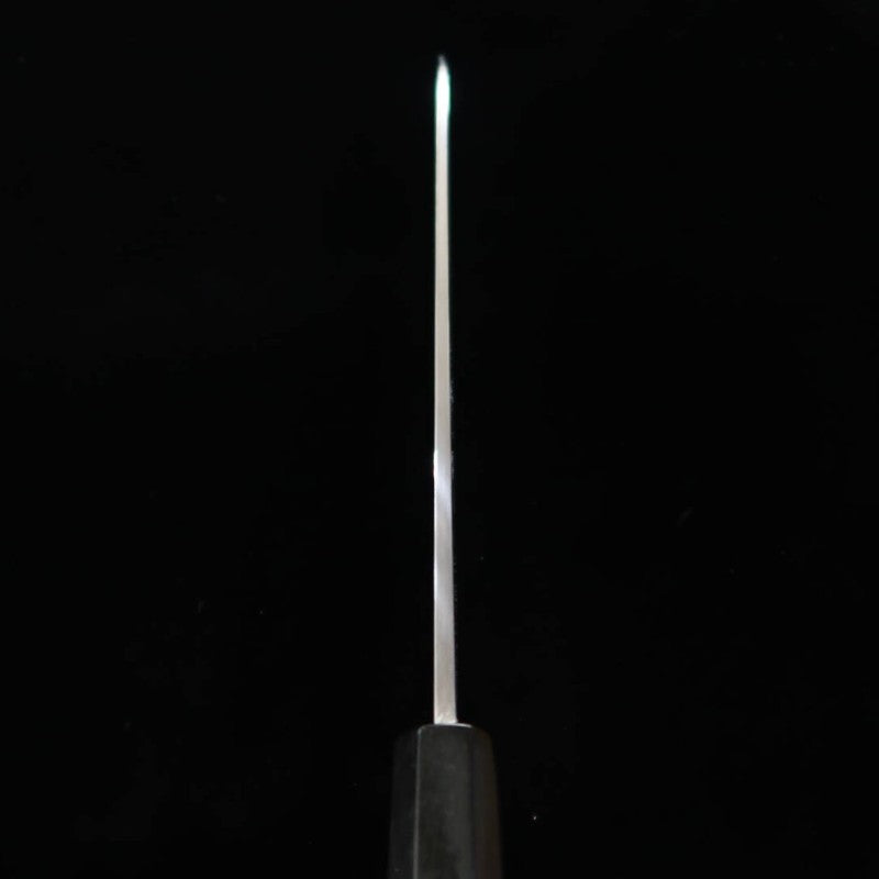 MiuraObidama Gyuto à un seul tranchant, acier bleu n°2, manche ébène avec bague argentée (240 mm)