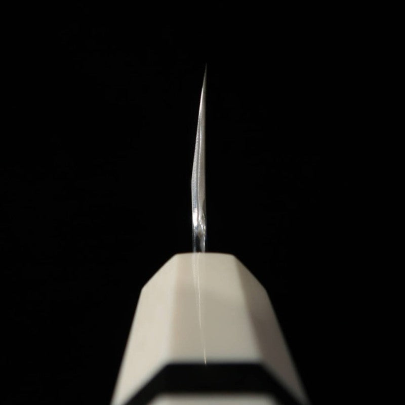 MIURA Obidama, Gyuto à simple biseau, acier Gin-san n°3, manche custom turquoise (240mm)