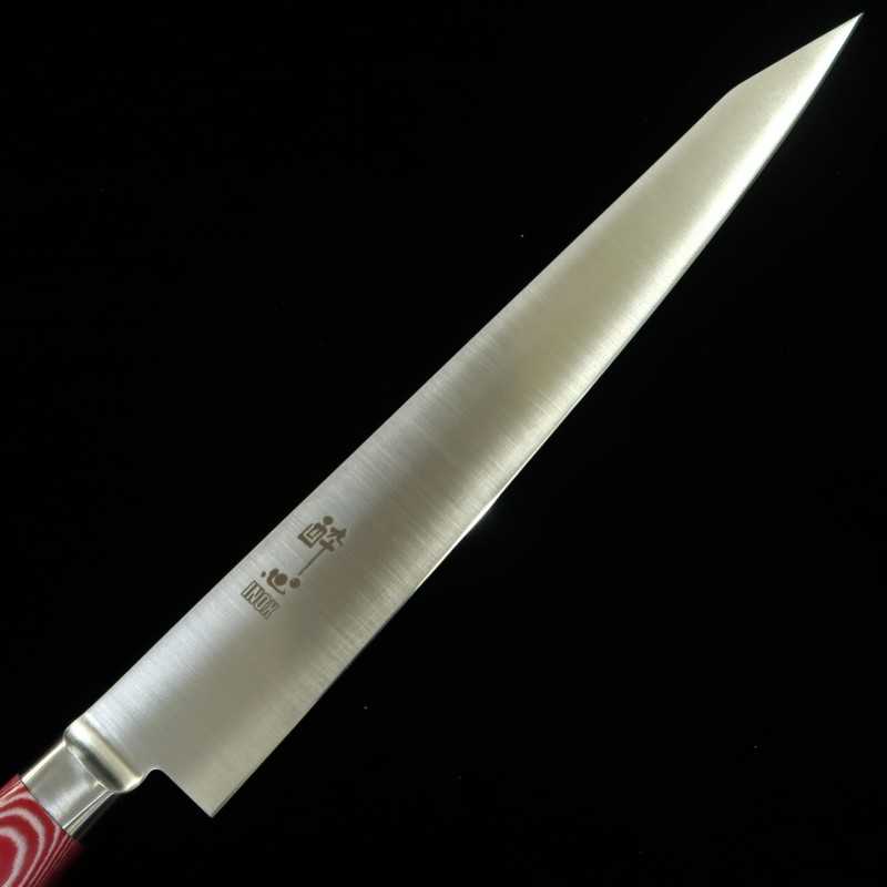 SUISIN Sujihiki INOX PREMIUM Micarta Handle Red/White (240/270mm)