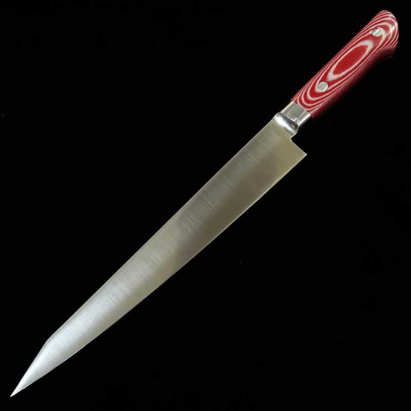 SUISIN Sujihiki INOX PREMIUM Micarta Handle Red/White (240/270mm)