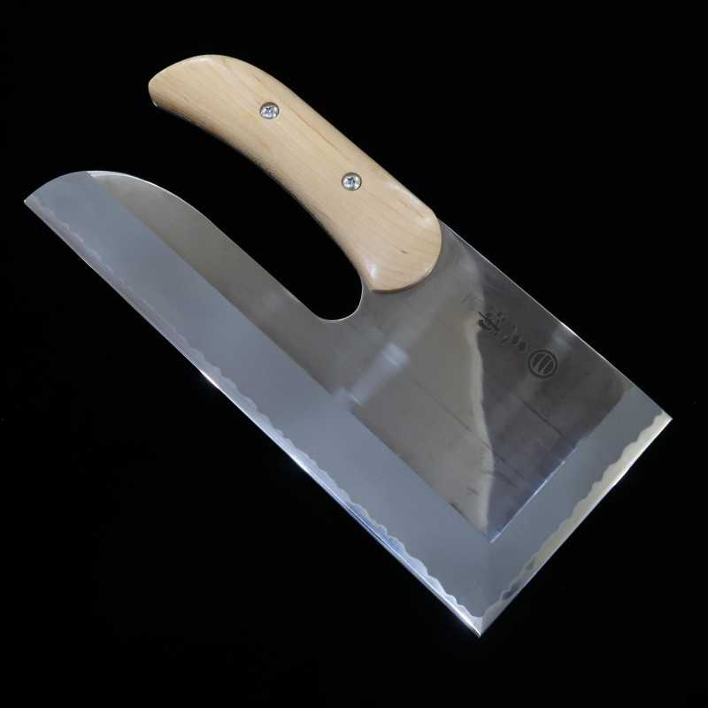 Miura Soba Knife White Steel Right Handed Polished Maple Handle (300mm)