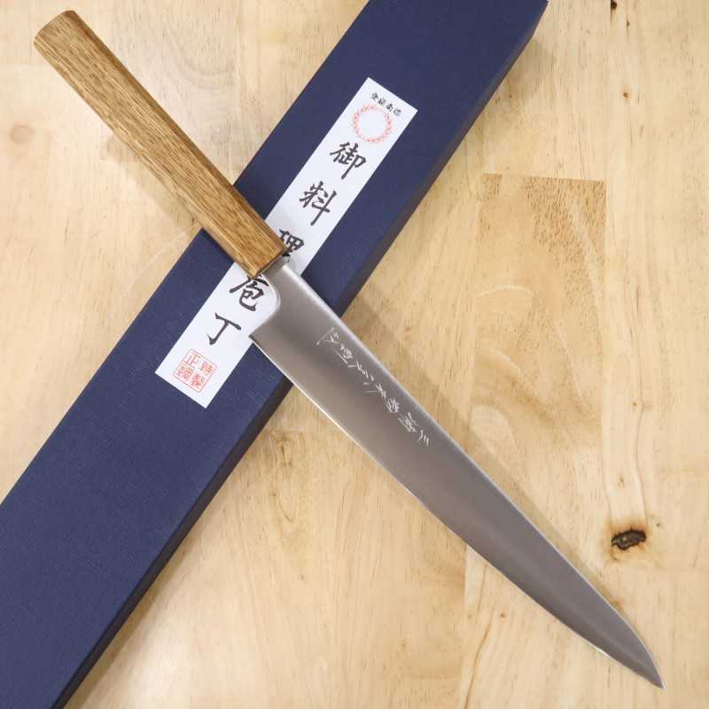 Sujihiki MIURA acero en polvo HSS mango octogonal de roble (240/270mm)