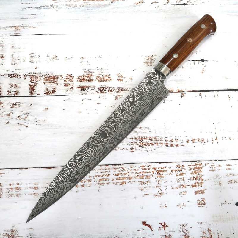 佐治武士SAJI TAKESHI 筋引 R2 ブラックフィニッシュ アイアンウッド柄 (240mm)