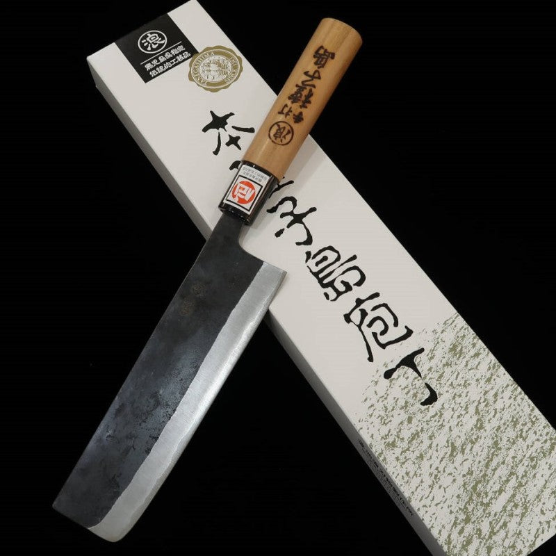 IKENAMI HAMONO Nakiri White Steel No.1 Sakura Handle (170mm)