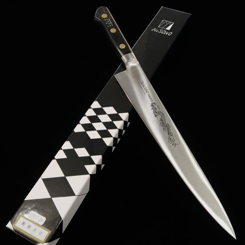 Sujihiki con grabado MISONO Serie EU Acero europeo (240/300 mm)