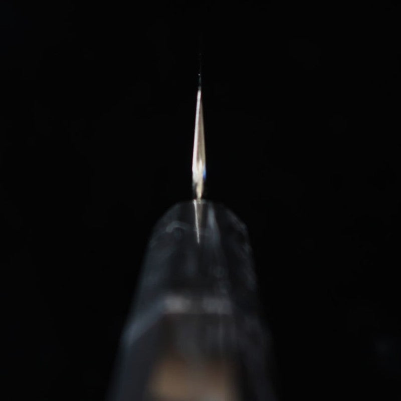 Sujihiki SUISIN Honyaki Shirogami No. 1 Cabo em ébano com bainha de magnólia por Ikeda san (240mm)