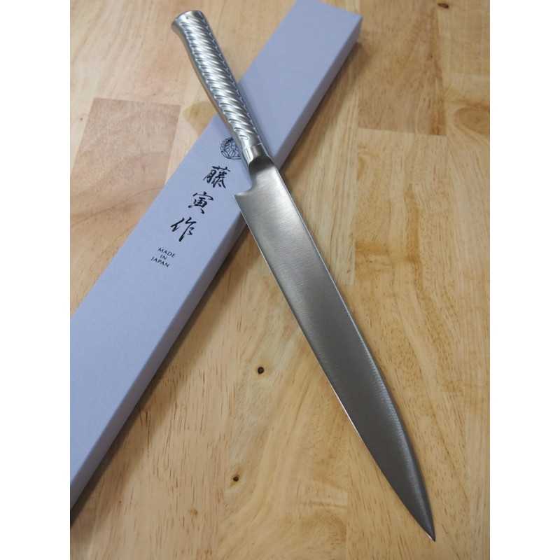 FUJITORA tout inox pour gaucher, lame Yanagiba (240/270mm)