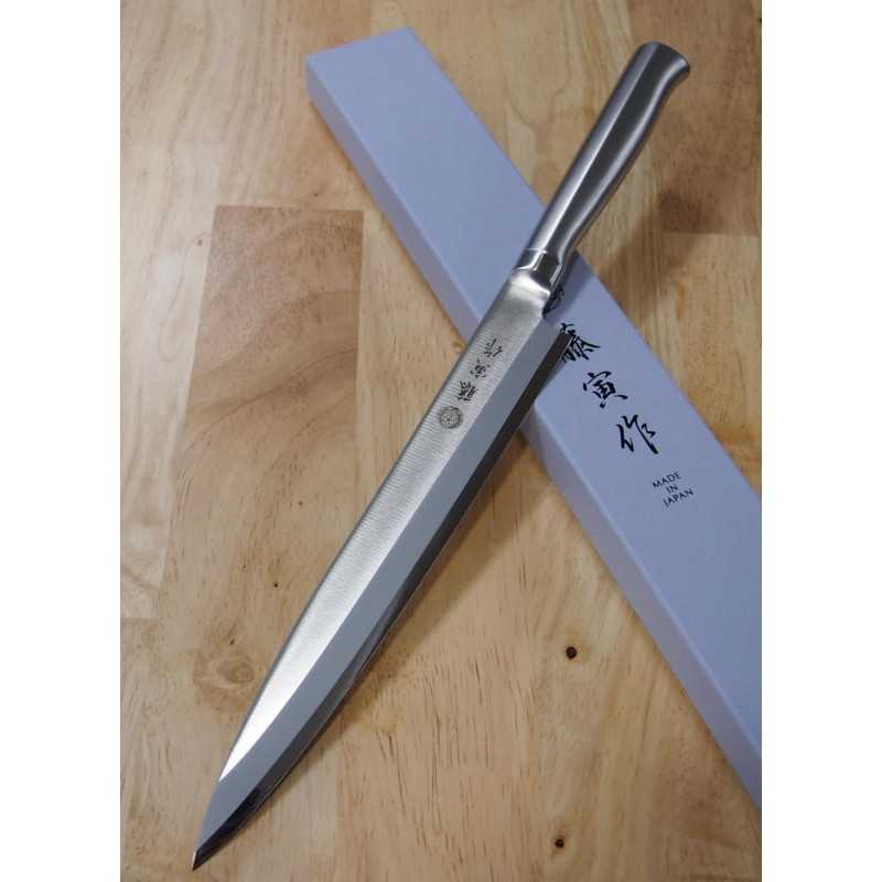 FUJITORA tout inox pour gaucher, lame Yanagiba (240/270mm)