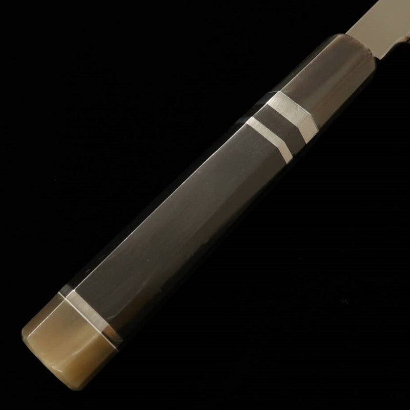 SUISIN INOX Hon-yaki Finition miroir complète Manche octogonal ébène/argent Yanagiba (270 mm)