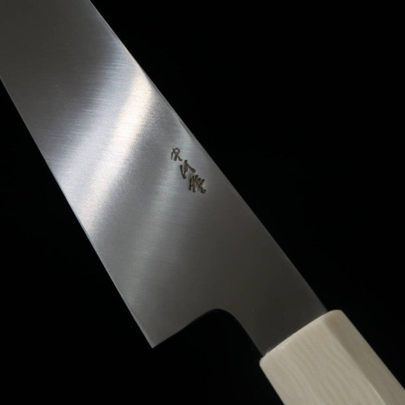 Yanagiba MIURA Obidama VG10 acabamento espelhado cabo turquesa personalizado (300mm)