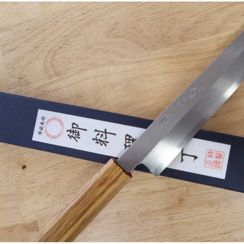 MIURA KNIVES, Yanagiba supérieur, Shirogami n°2, manche octogonal en chêne laqué (210-300mm)