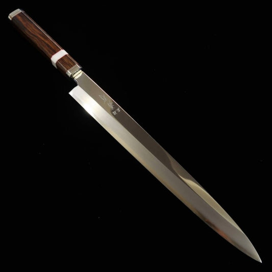 Sakai Takayuki SHIDEN série Yanagiba Gin-san n°3 manche en bois de fer (300 mm)