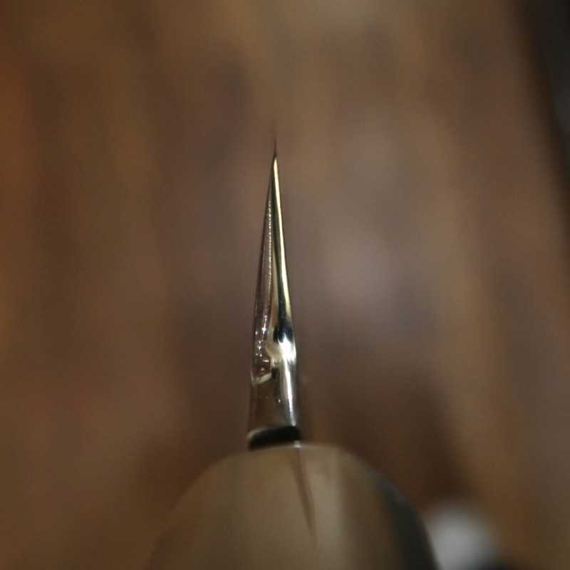 Yanagiba Mizu Honyaki SUISIN Shirogami No. 2, acabamento espelhado forjado por Ikeda (330mm)
