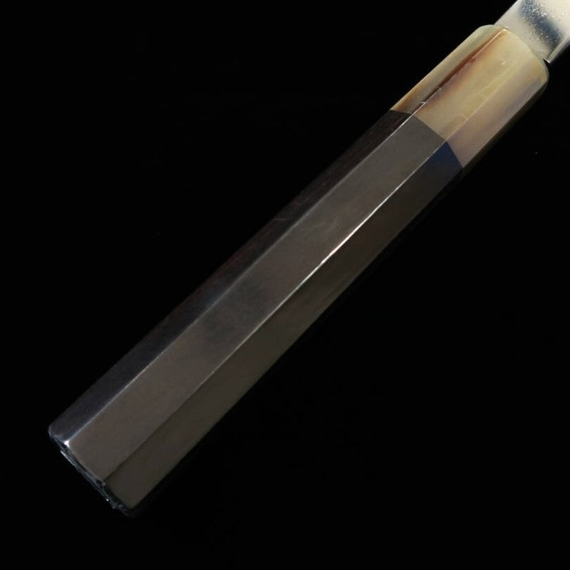 Yanagiba SUISIN Honyaki Aogami No. 2 Cabo em ébano com bainha de magnólia por Miwa Ikeda (270mm)